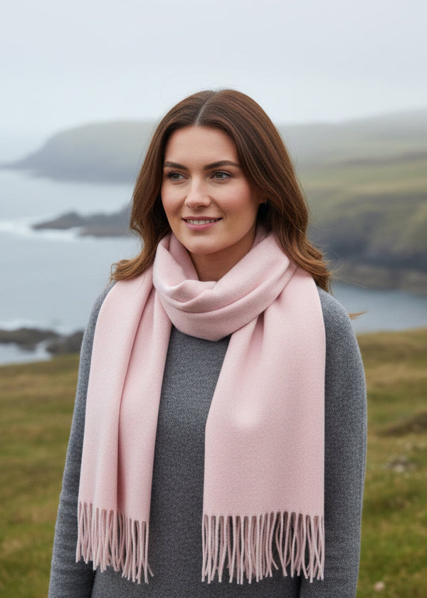 Foxford Lambswool Scarf | Pink