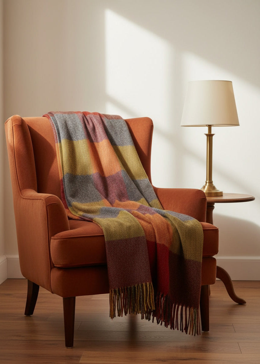 Foxford Forest Drive Lambswool Throw