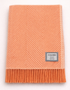 Foxford Merino Wool Throw | Coral/Baby Camel | Clearance