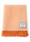 Foxford Merino Wool Throw | Coral/Champagne
