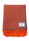 Foxford Merino Wool Throw | Flame/Grey