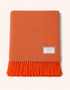 Foxford Merino Wool Throw | Flame/Olive | Clearance