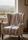 Foxford Merino Wool Throw | Heather/Purple/Moss 