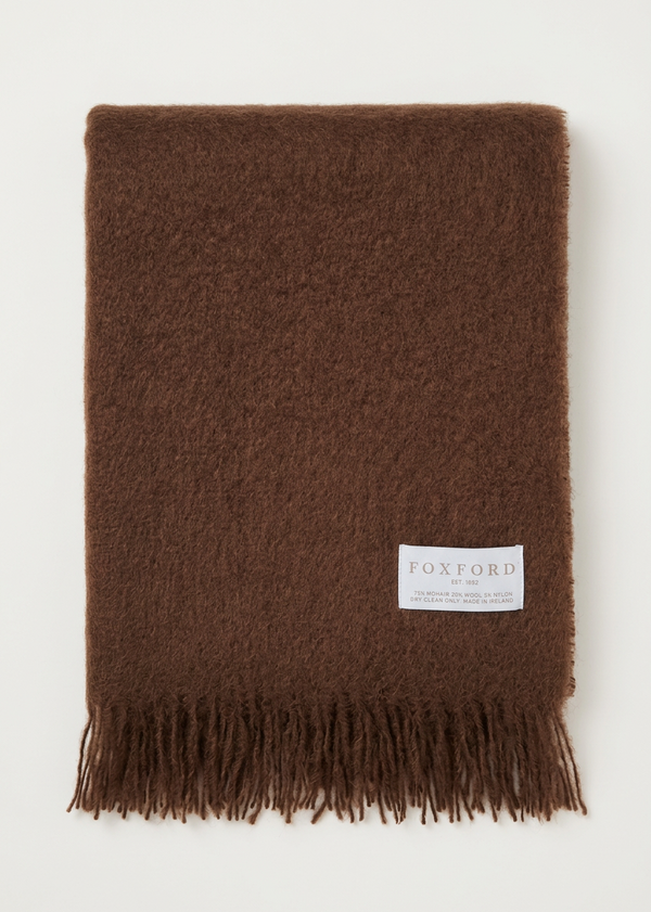 Foxford Mohair Throw | Brown - Clearance