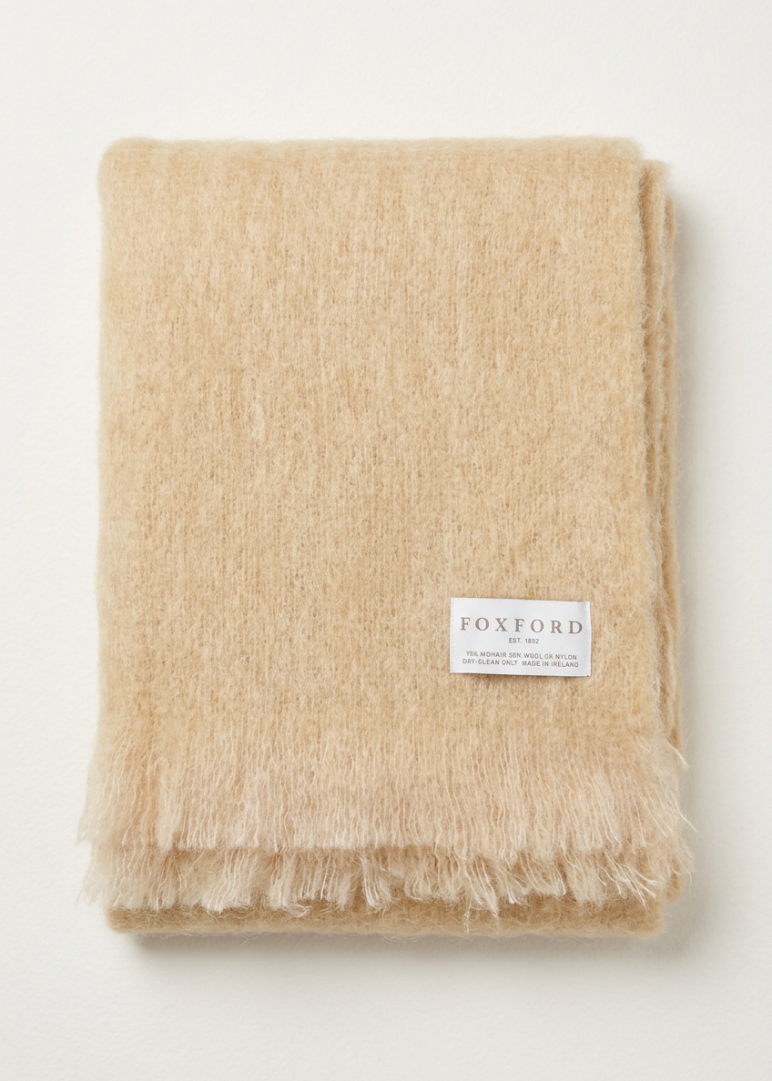 Foxford Mohair Throw | Champagne 