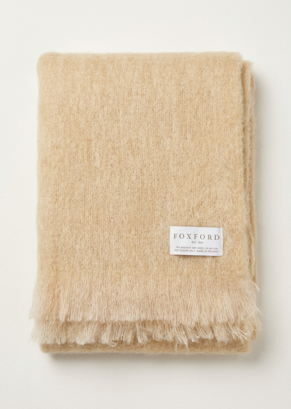 Foxford Mohair Throw | Champagne 