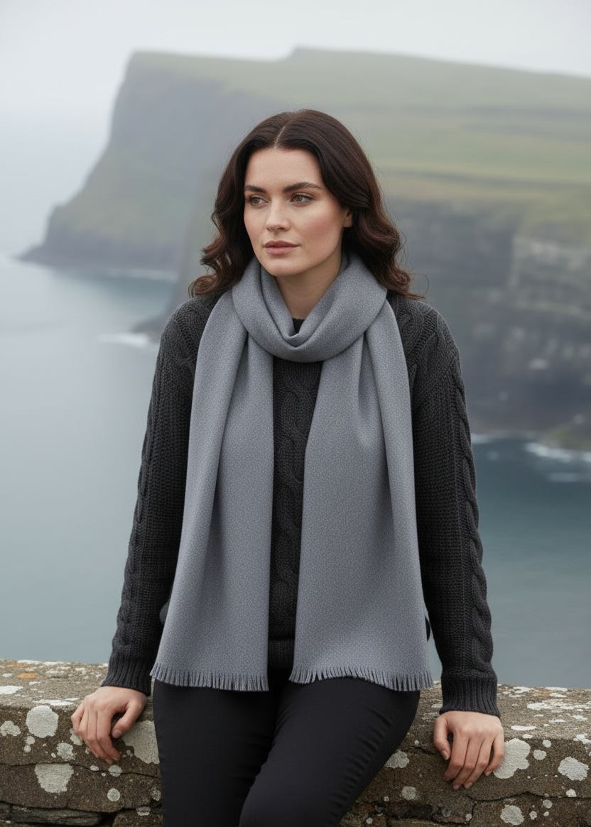 Foxford Oxford Fine Wool Cashmere Blend Scarf