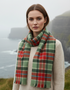 Foxford Rust Green Extra Fine Giant Merino Scarf