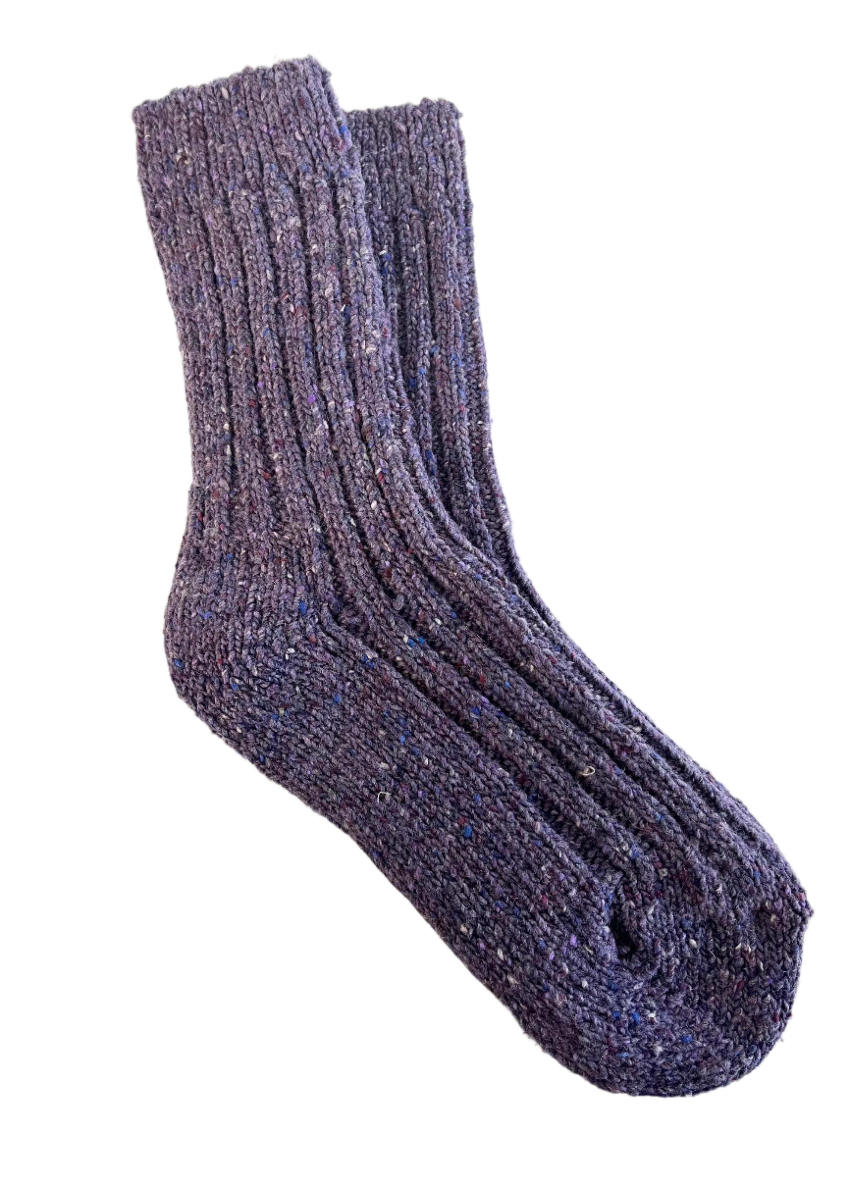 Purple Irish Wool Neppy Socks | Women's