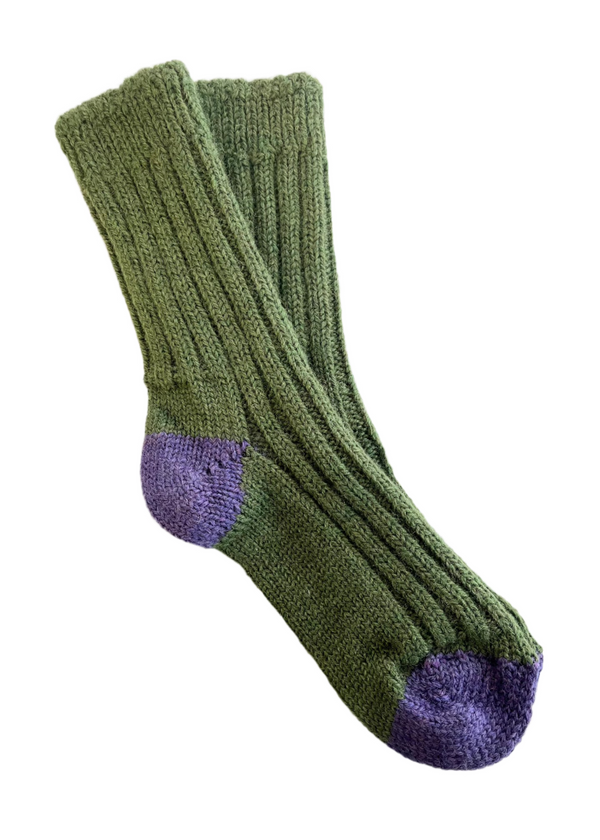 Green Irish Merino Wool Socks | Women's