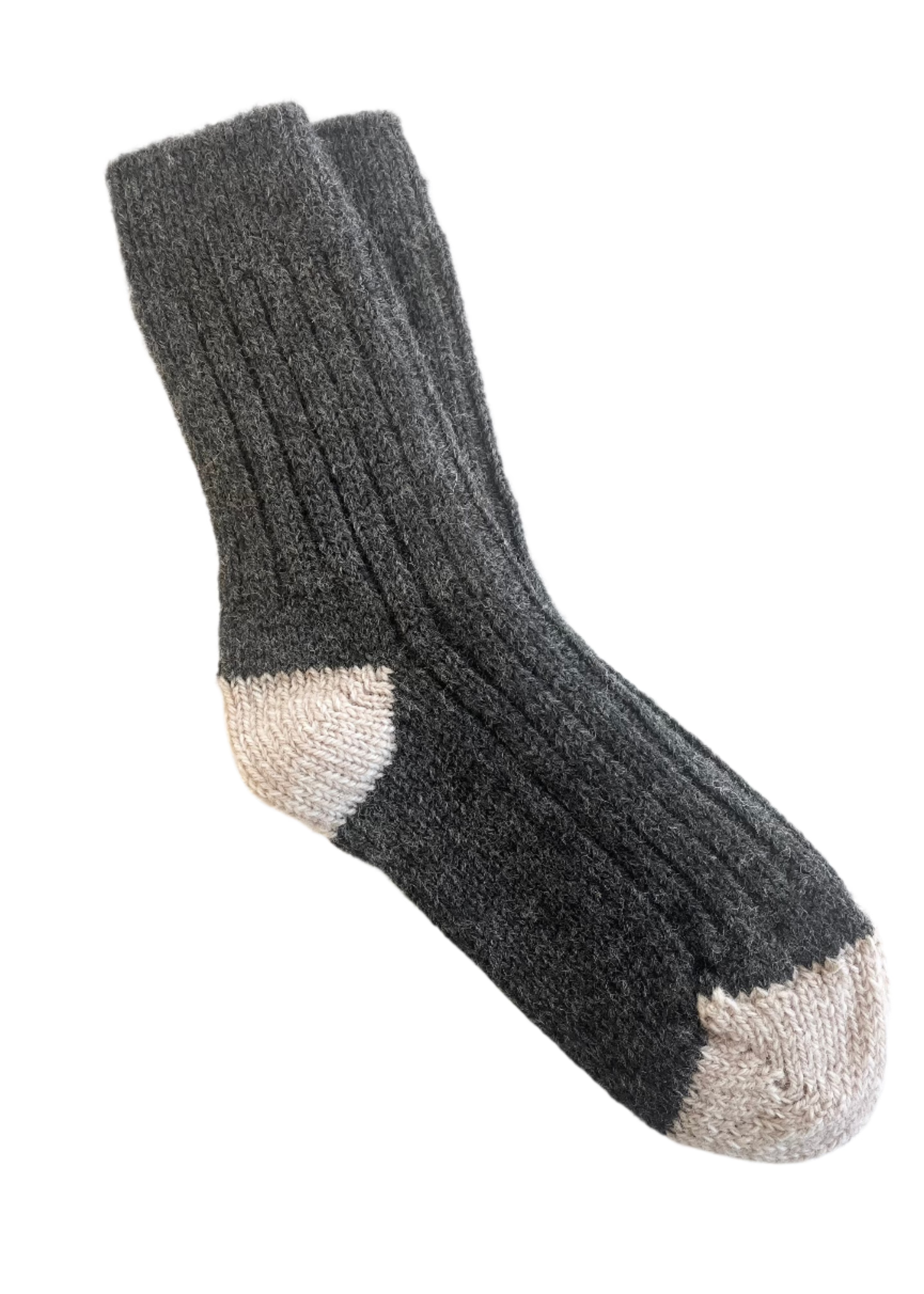 Charcoal Irish Merino Wool Socks | Large