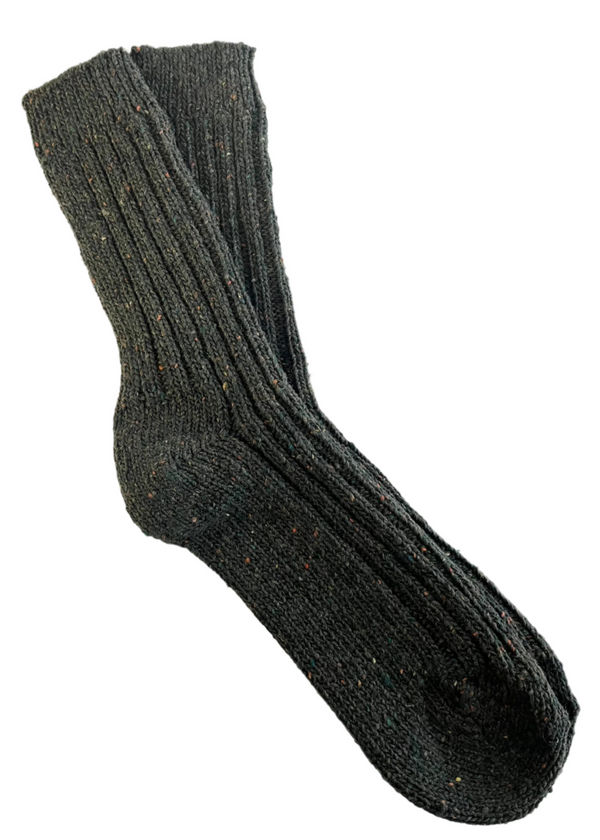 Green/Palude Irish Wool Neppy Socks | Large