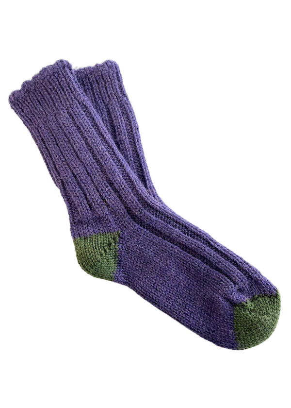 Purple Irish Merino Wool Socks | Women's