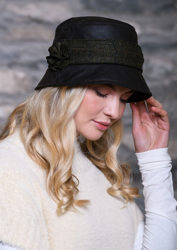 Olive Green Kate Wax Hat Mucros