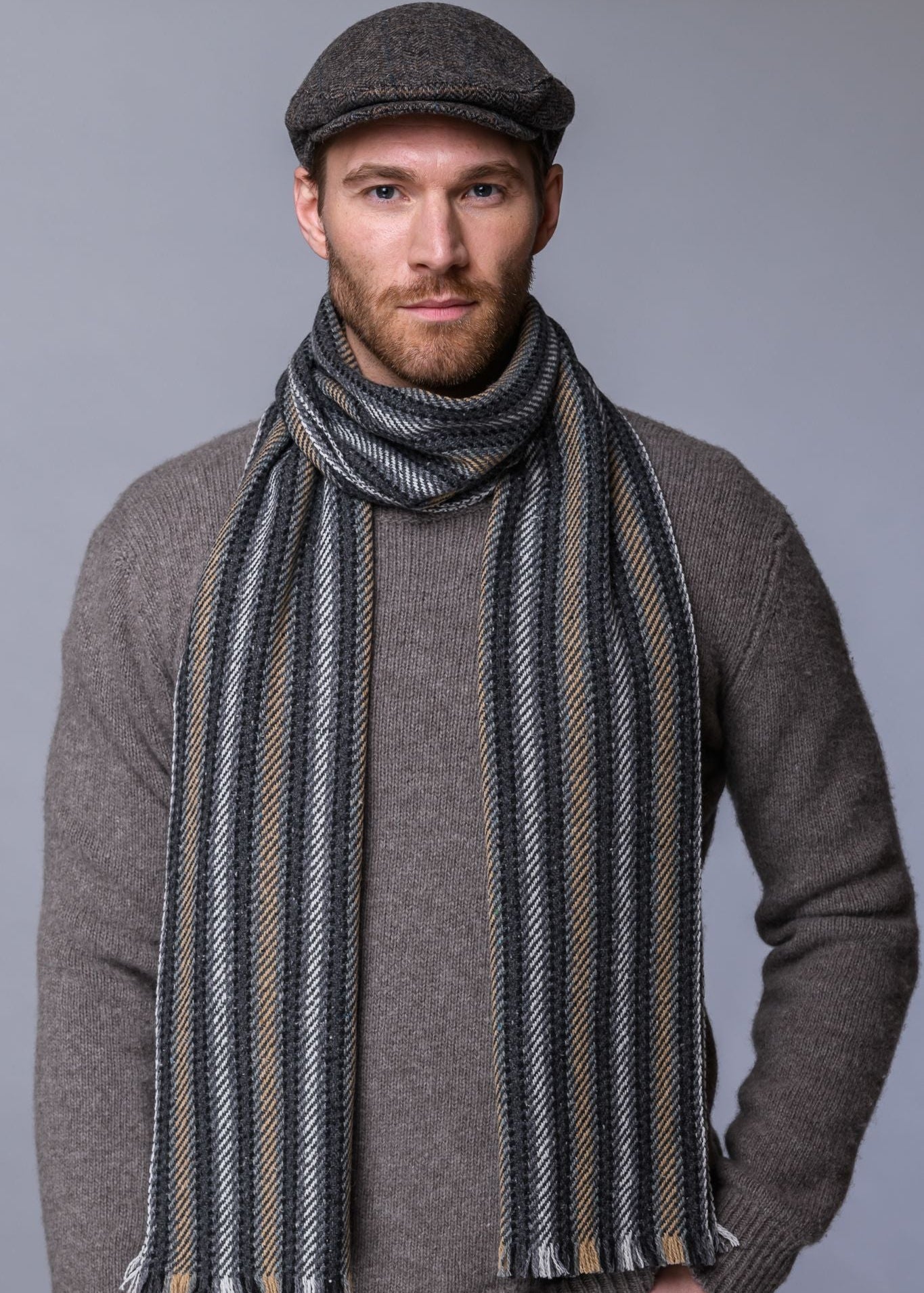 Mucros Donegal Scarf | Charcoal