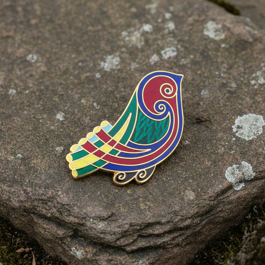 Gold Plated Bird Brooch