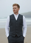 Gray Tweed Herringbone Waistcoat