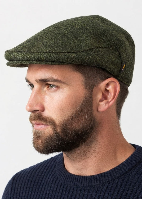 Green Flat Cap | 100% Pure New Wool | Irish Made
