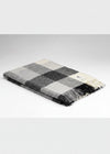McNutt of Donegal Grey Check Pure Wool Blanket | Irish Wool Throw