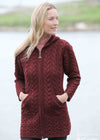 Aran Galway Cardigan With Celtic Knot Zipper | Ember