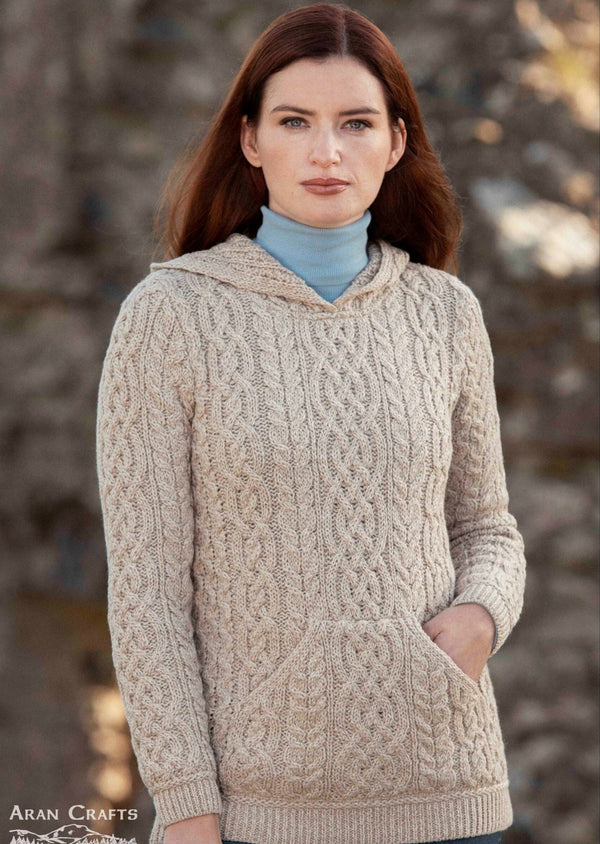 Aran Hooded Sweater | Oatmeal