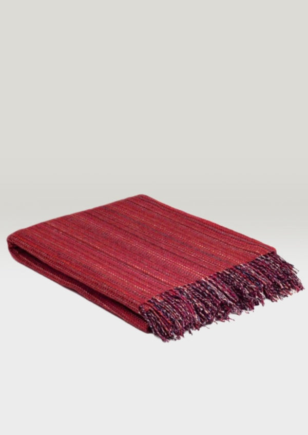 Mcnutt Pure Wool Throw Red Heritage