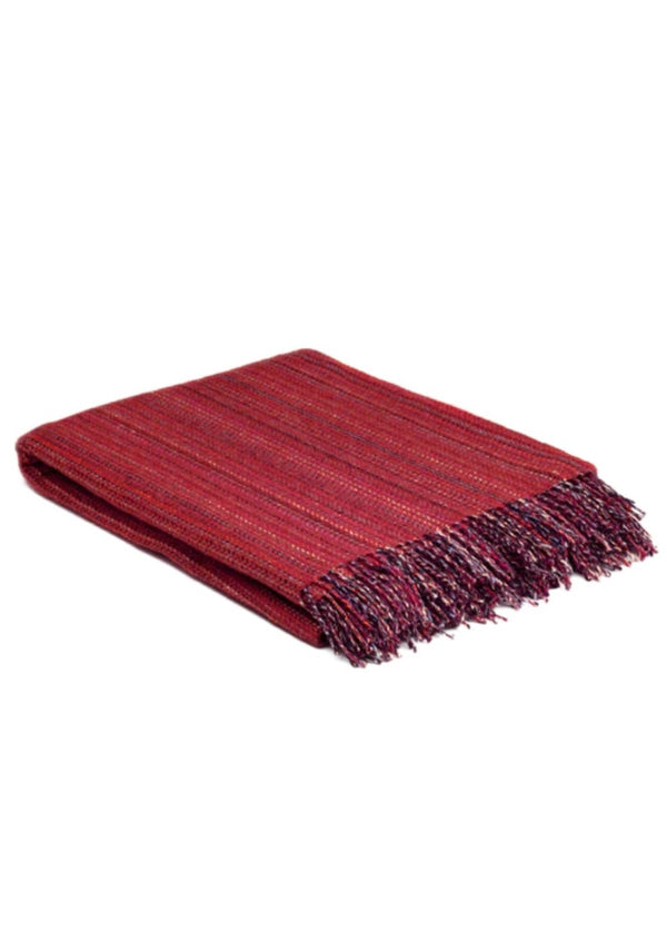Mcnutt Pure Wool Throw Red Heritage