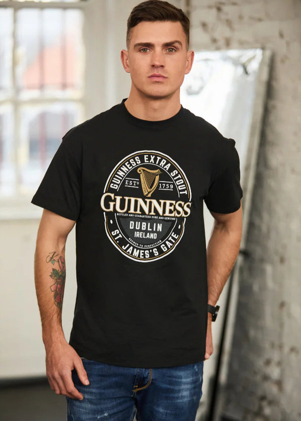 Guinness Black English Label T-Shirt