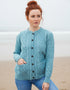 Aran Cable Knit Cardigan | Aqua