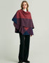 John Hanly Lambswool Cape | Rust Wine Block
