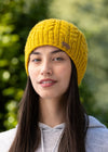 Erin Aran Cable Pullon Hat | Sunflower