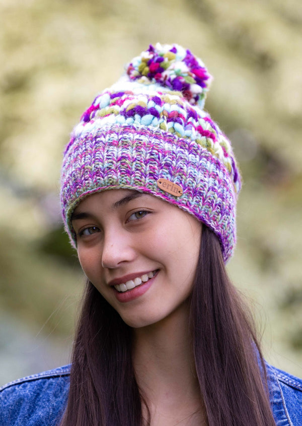 Wool Bobble Multi Colour Hat