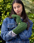Aran Cable Mittens - Green