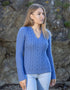 Horseshoe V Neck Aran Sweater | Marina