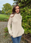 Aran Hooded Cardigan | Oatmeal