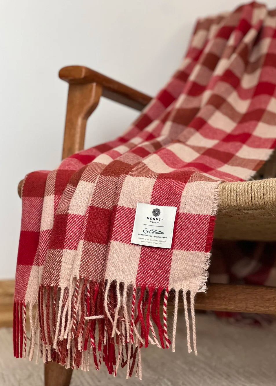Lava Plaid Eco Wool Throw | Irish Wool Blanket