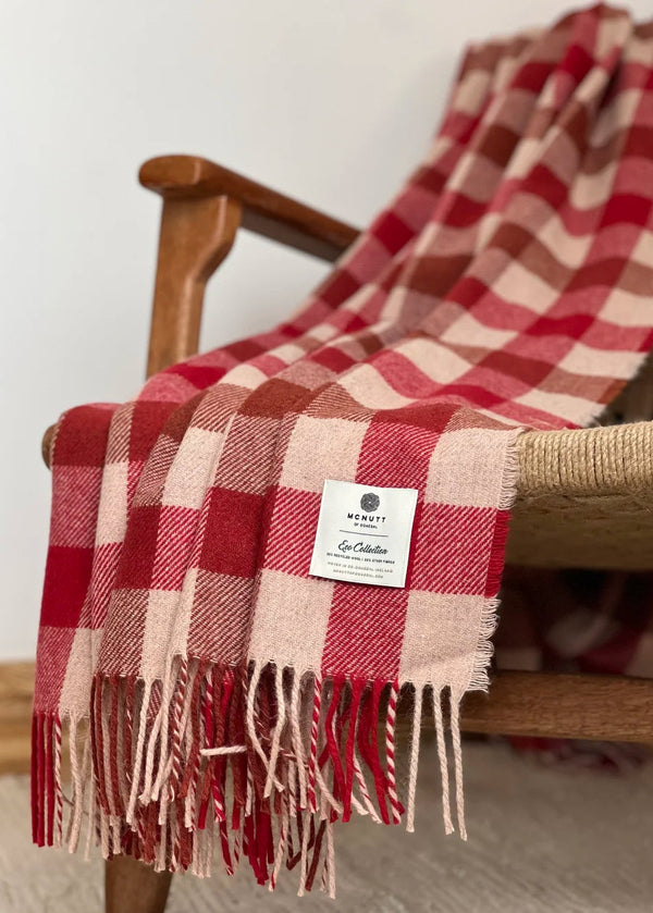 Lava Plaid Eco Wool Throw | Irish Wool Blanket