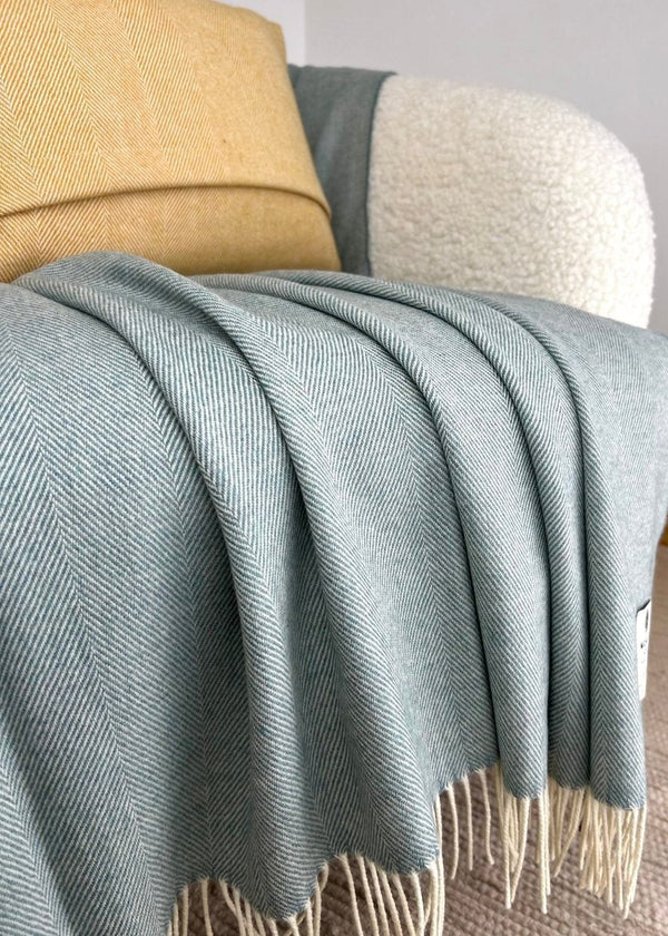 Mcnutt Lambswool Throw | Topaz