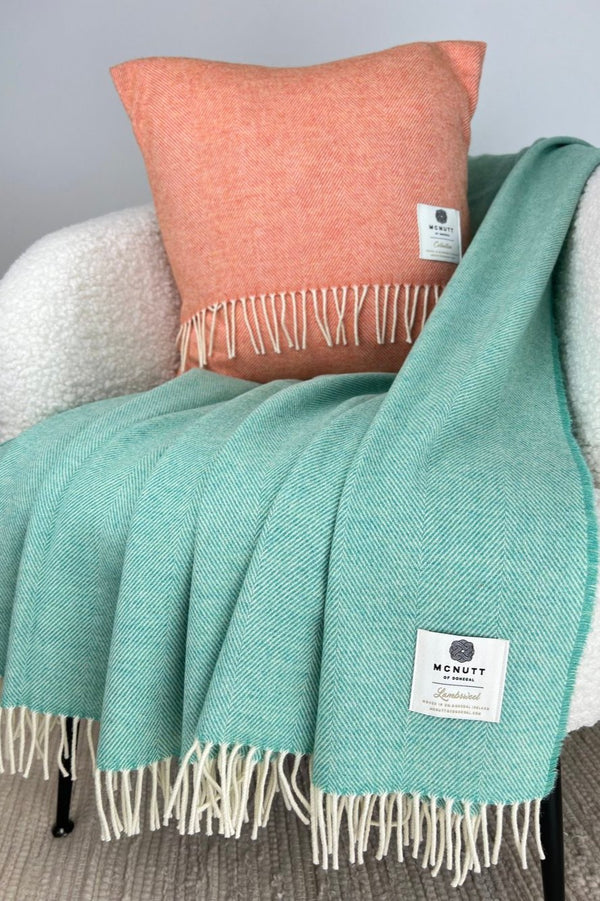 McNutt Herringbone Blanket | Spearmint