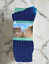Blue Irish Merino Wool Socks | Women's