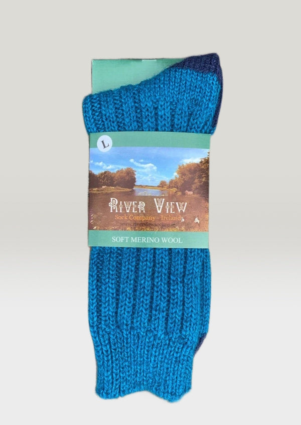 Blue Olive Navy Merino Wool Socks | Large