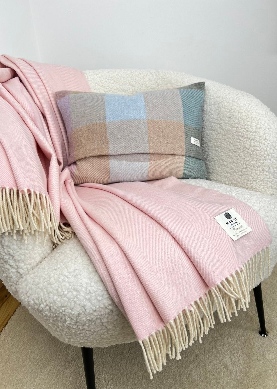 McNutt Lambswool Throw | Candy Floss