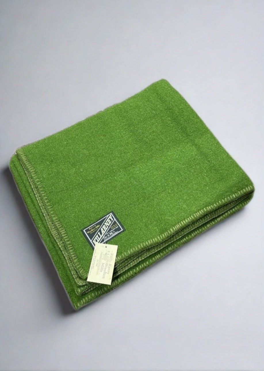 Kerry Wool Kerry Woollen Mills 100% Irish Wool Blanket | Green