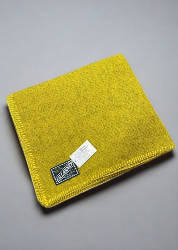 Kerry Woollen Mills 100% Irish Wool Blanket | Yellow
