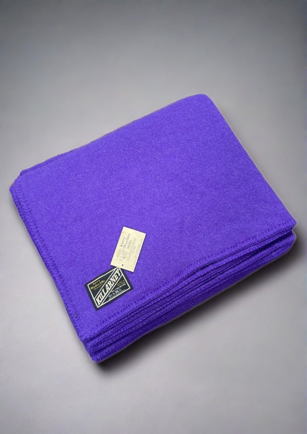Kerry Woollen Mills 100% Irish Wool Blanket | Purple