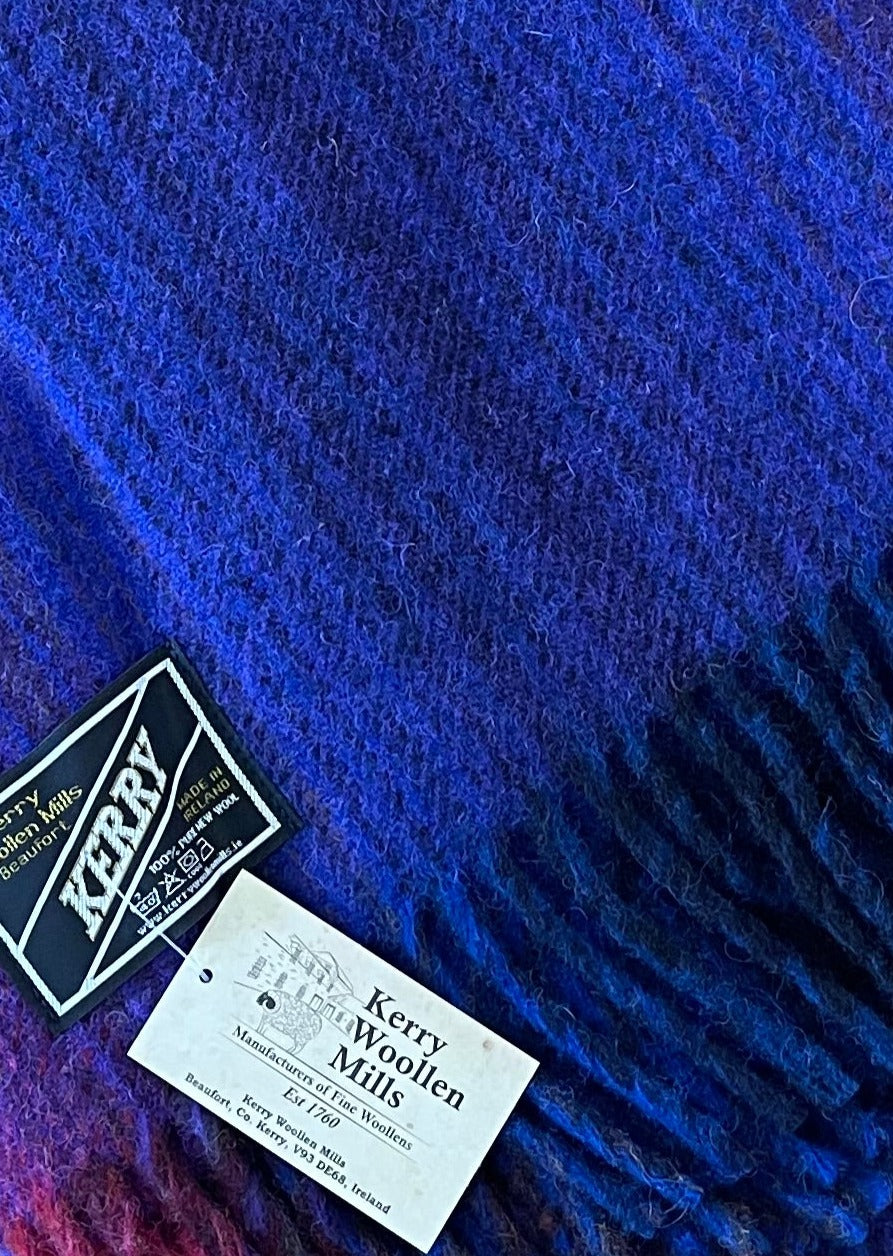 Kerry Wool Kerry Woollen Mills 100% Irish Wool Throw | Violet
