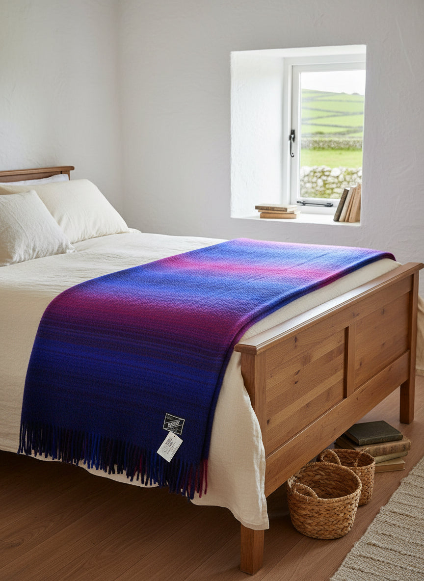 Kerry Wool Kerry Woollen Mills 100% Irish Wool Throw | Violet