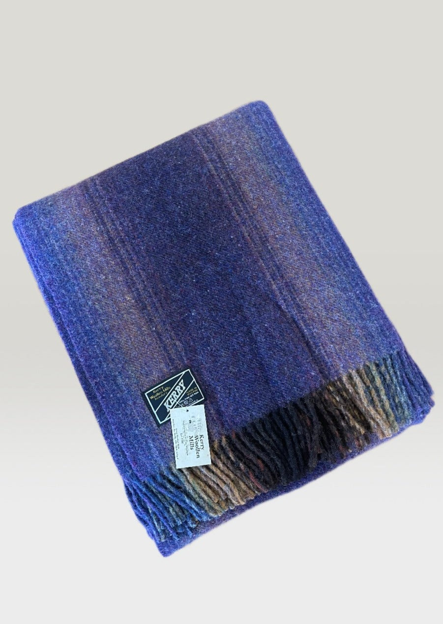 Kerry Woollen Mills 100% Irish Wool Throw | Purple Heather