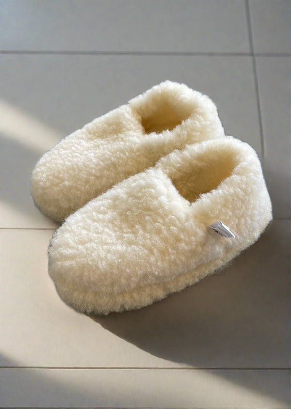 Sheep by the Sea Slippers | Natural