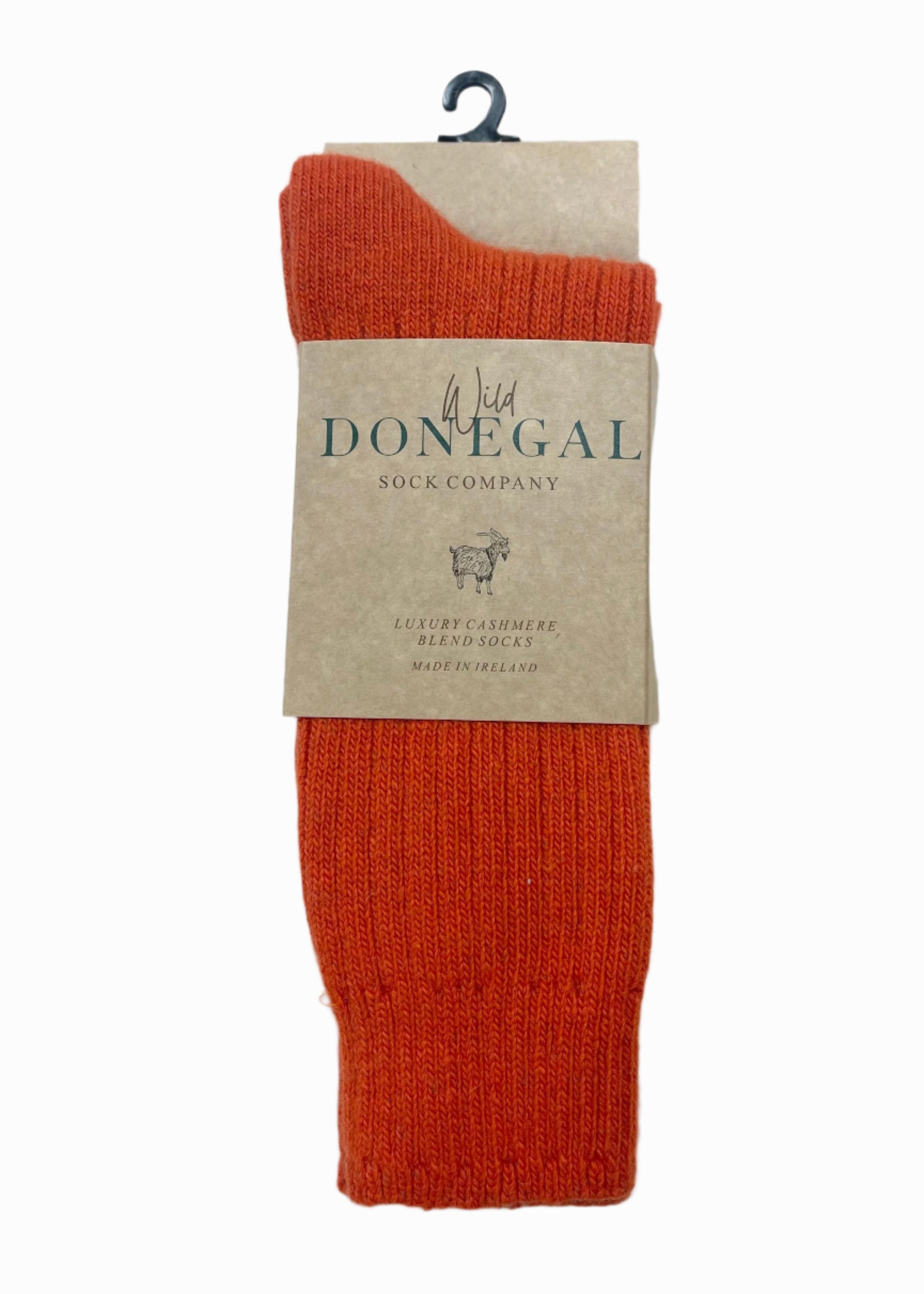 Wild Donegal Cashmere Blend Socks | Orange